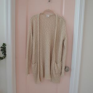EUC! Light Tan Knit Cardigan